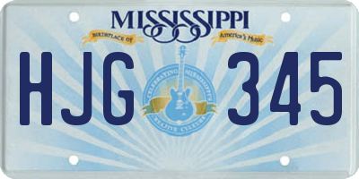MS license plate HJG345
