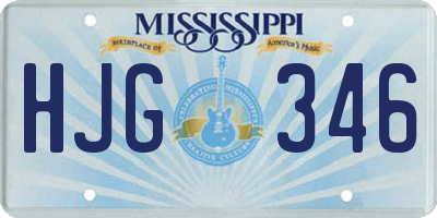 MS license plate HJG346