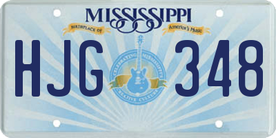 MS license plate HJG348