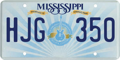 MS license plate HJG350