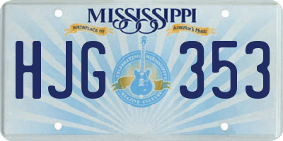MS license plate HJG353