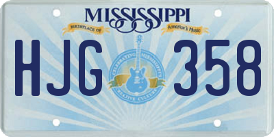 MS license plate HJG358