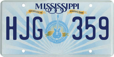 MS license plate HJG359