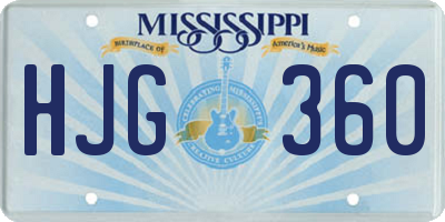MS license plate HJG360