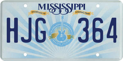MS license plate HJG364