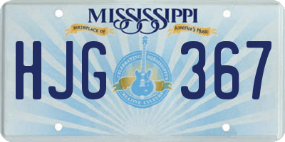 MS license plate HJG367
