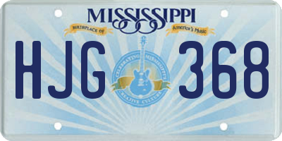 MS license plate HJG368