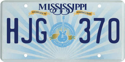 MS license plate HJG370