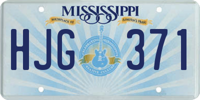 MS license plate HJG371