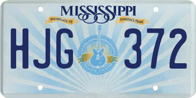 MS license plate HJG372