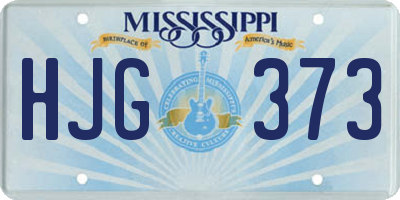 MS license plate HJG373