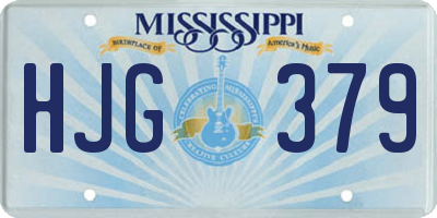 MS license plate HJG379