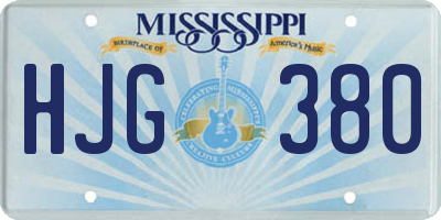 MS license plate HJG380