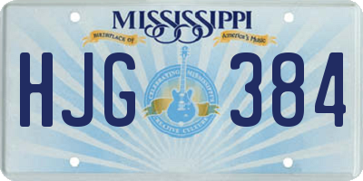 MS license plate HJG384