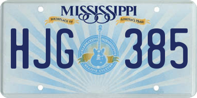 MS license plate HJG385