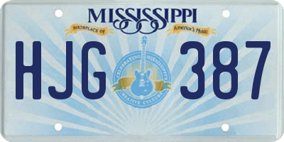 MS license plate HJG387