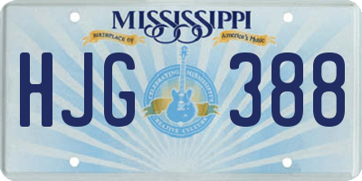 MS license plate HJG388
