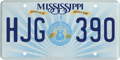MS license plate HJG390