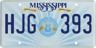 MS license plate HJG393