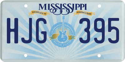 MS license plate HJG395