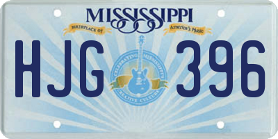 MS license plate HJG396