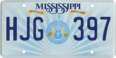 MS license plate HJG397