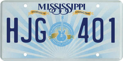 MS license plate HJG401