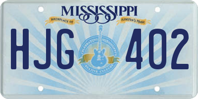 MS license plate HJG402