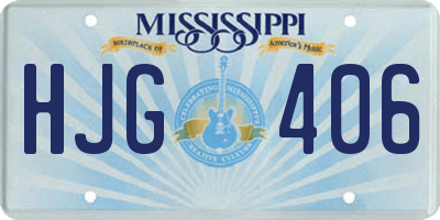 MS license plate HJG406