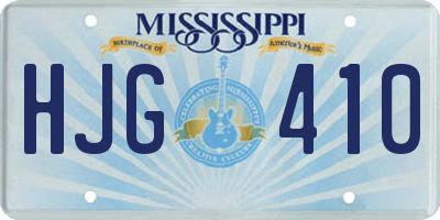 MS license plate HJG410