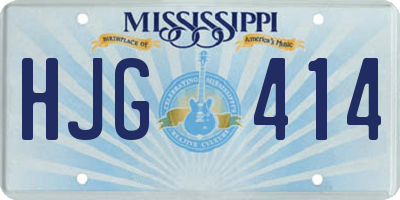 MS license plate HJG414