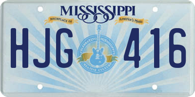 MS license plate HJG416