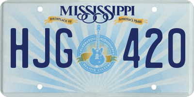MS license plate HJG420