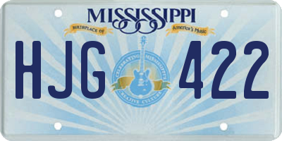 MS license plate HJG422
