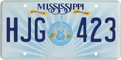 MS license plate HJG423