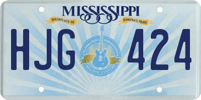 MS license plate HJG424