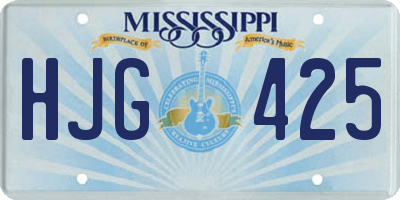 MS license plate HJG425