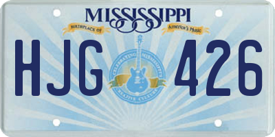 MS license plate HJG426