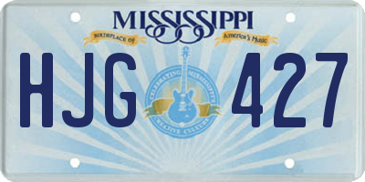 MS license plate HJG427