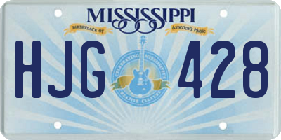 MS license plate HJG428