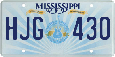 MS license plate HJG430