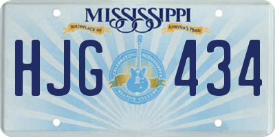 MS license plate HJG434