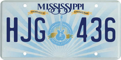 MS license plate HJG436