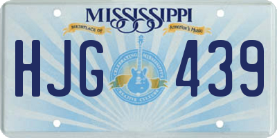 MS license plate HJG439