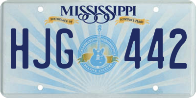 MS license plate HJG442
