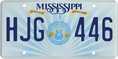 MS license plate HJG446