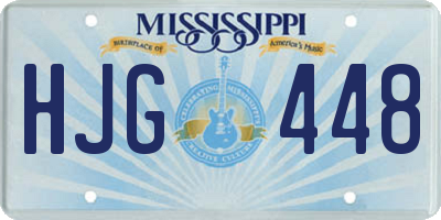 MS license plate HJG448