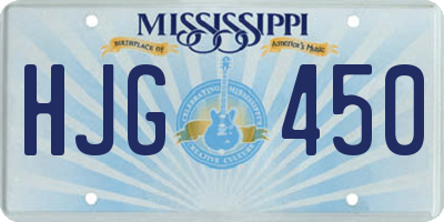 MS license plate HJG450