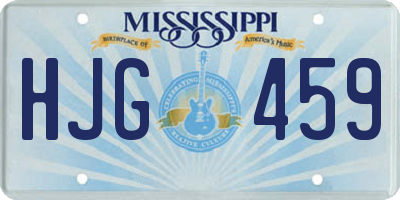 MS license plate HJG459