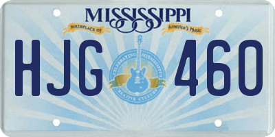 MS license plate HJG460